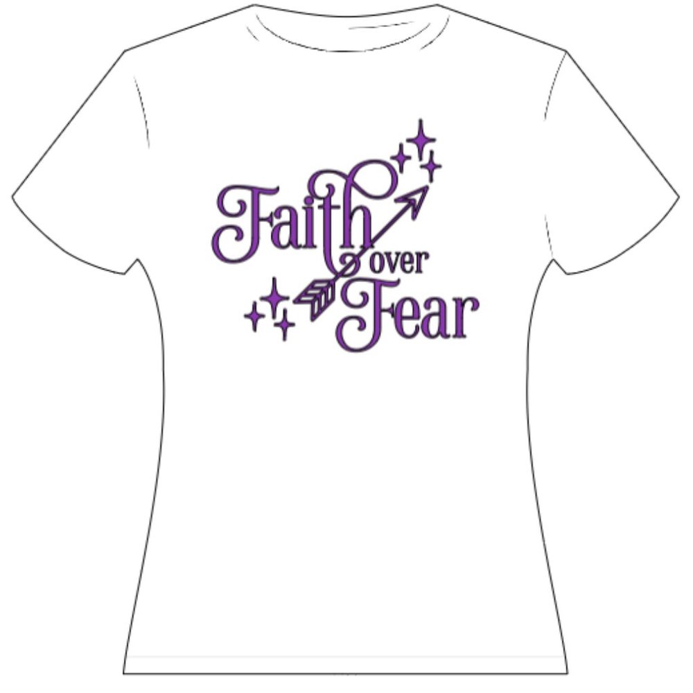 Custom-Made Faith over Fear T-Shirt - Picture 7 of 11
